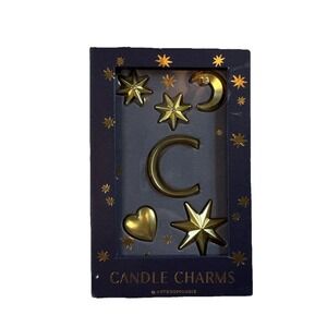 Anthropologie Monogram Candle Charms Gold Letter "C" New In Box Stars Moon